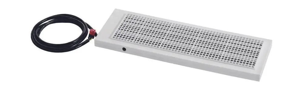 Elektrisches Heizregister mit Gitteroberfläche und Kabel, hergestellt von Vaillant. Geeignet für die Verwendung in Heizsystemen.
